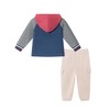 Andy & Evan  Infant  Jersey Hooded Tee & Jogger Set - 3 of 4