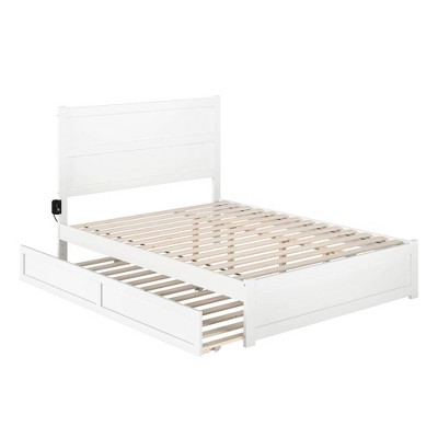 Queen Noho Bed With Footboard And Twin Xl Trundle White - Afi : Target