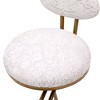 Lyngins Round Bar Stools Set of 2,Upholstered Counter Stools with S-shaped Metal Frame,Velent Counter Height Stools For Kitchen Island - 4 of 4