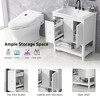 30" Bathroom Vanity With Sink Top, 2 Doors 1 Drawer 1 Bottom Open Shelf, Solid Wood Frame Bathroom Cabinet Vanity, Freestanding Cabinet - 4 of 4