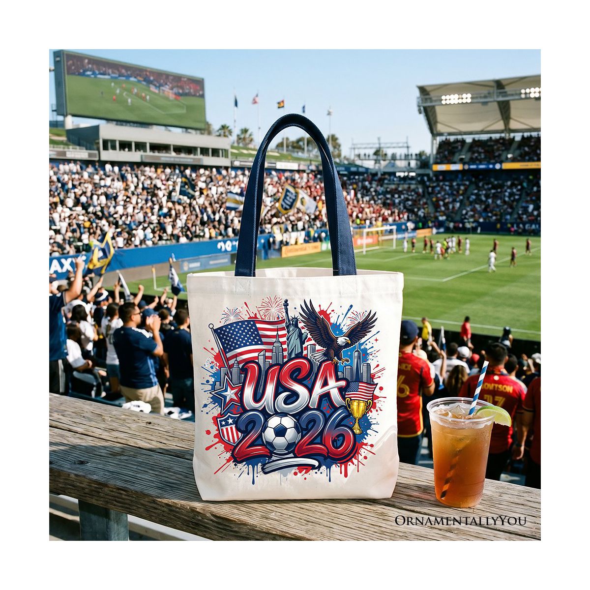 USA 2026 Soccer Cup Global Championship Tote Bag, Fans Football Gift Shopper| OrnamentallyYou - thumbnail 9