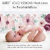 Sweet Jojo Designs Girl BreathableBaby Breathable Mesh Crib Liner Baby Nursery Watercolor Floral Burgundy Wine and Pink - 3 of 4