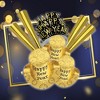 Crown Display Black & Gold New Years Party Favors 2024 Kit - 400 Pcs Top Hats Tiaras Beaded Necklace Noise Makers New Years Eve Decorations 200 People - 3 of 4