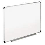 UNIVERSAL Dry Erase Board Melamine 36 x 24 White Black/Gray Aluminum/Plastic Frame 43723