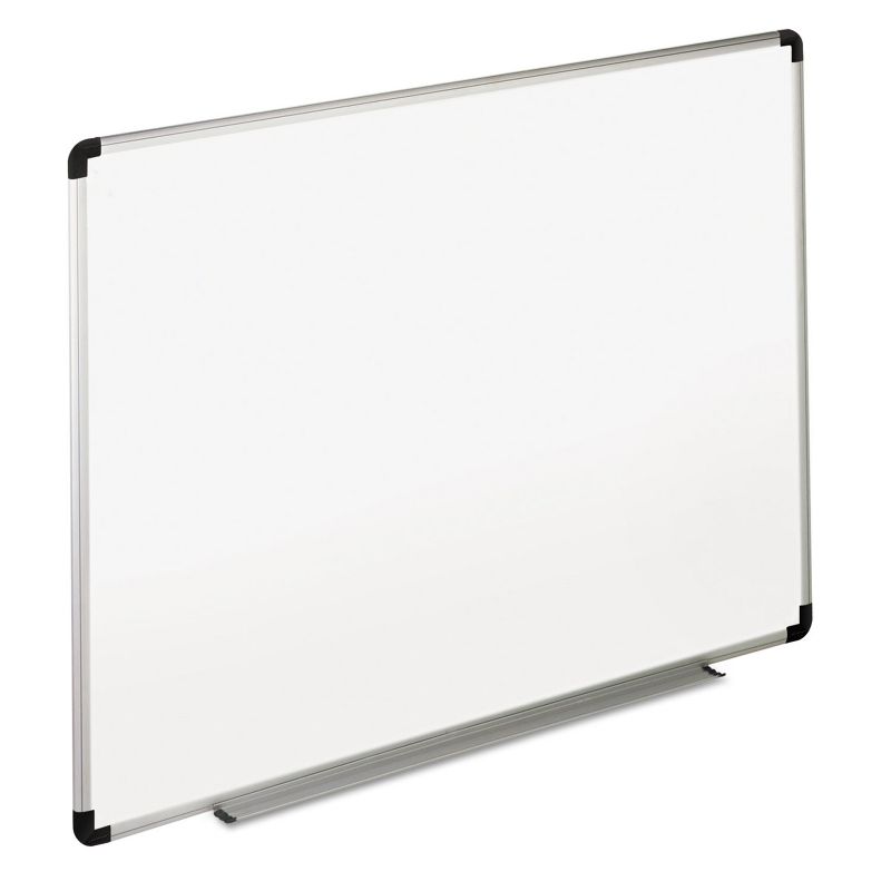 UNIVERSAL Dry Erase Board Melamine 36 x 24 White Black/Gray Aluminum/Plastic Frame 43723, 1 of 9