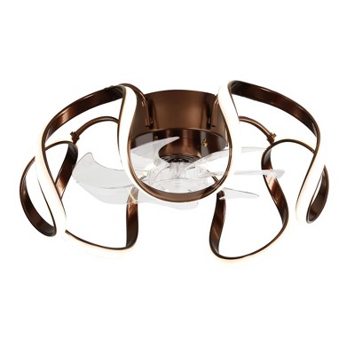 Bella Depot 20" Modern Low Profile Ceiling Fan with Dimmable Light, 6-Speed Reversible with Remote and APP Control