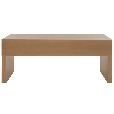 Rune Medium Wood Rectangular Coffee Table with Storage Drawers