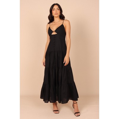 Petal And Pup Women's Myrna Cutout Maxi Dress - Black S : Target