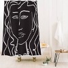 Deny Designs Marin Vaan Zaal Hellen Modernist Line Portrait Shower Curtain: Abstract Art, Woven Polyester, Machine Washable - 2 of 3