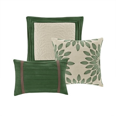King Green Microfiber 7-Piece Comforter Set