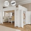 Queen Size Loft Bed with Wardrobe, Desk & USB Headboard Storage, Space-Saving Loft Bed - ModernLuxe - 2 of 4