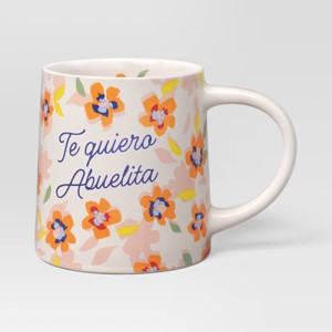 16oz Stoneware Te Quiero Abuelita Mug Orange - Room Essentials™ - 1 of 4