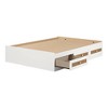 Full Hoya Mates Bed with 3 Drawers White/Faux Printed Rattan - South Shore: Laminated Particle Board Frame, No Box Spring Needed - 2 of 4
