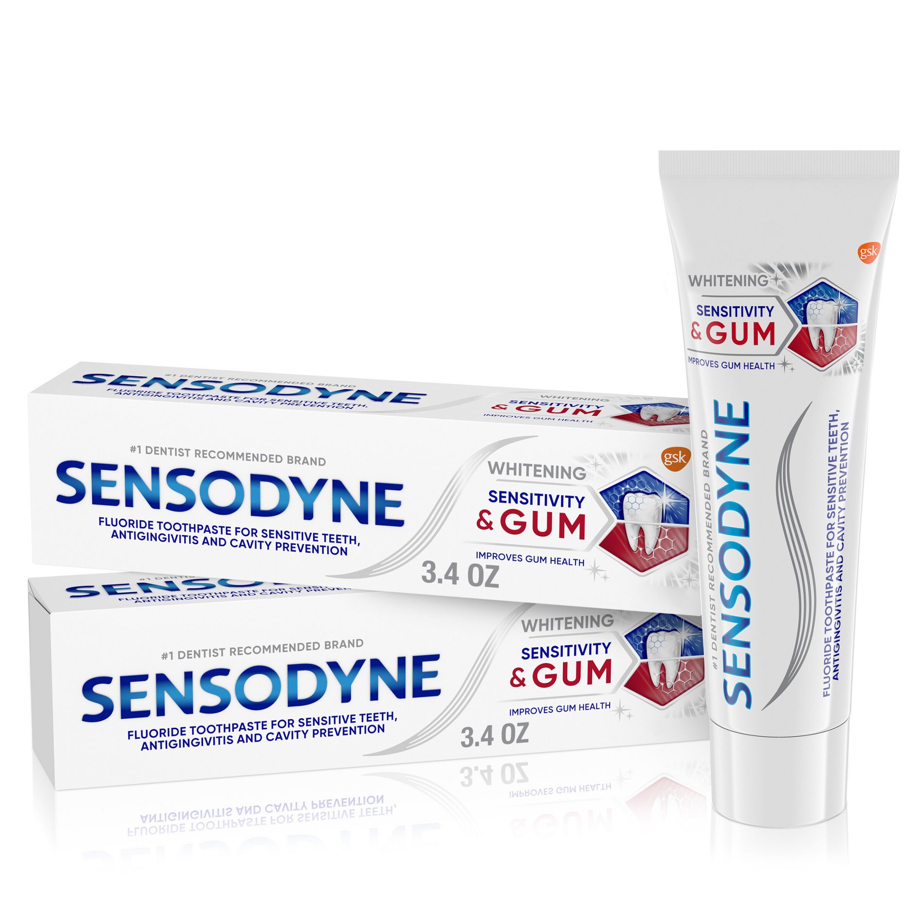 Sensodyne Sensitivity + Gum Whitening 2pk Toothpaste