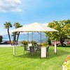 Outsunny 10' x 10' Outdoor Gazebo Canopy Modern Canopy Shelter with Weather Resistant Roof & Steel Frame for Parties, BBQs, & Shade - 3 of 4