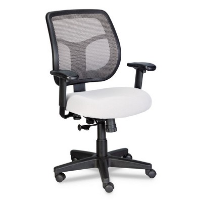 Apollo Silver Mesh Mid-Back Task Chair with Adjustable Arms