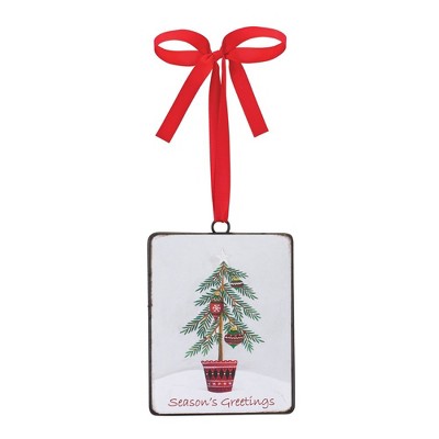 Melrose Seasons Greetings Ornament (Set of 12)