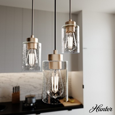 Alturas Gold 3-Light Seeded Glass Cluster Pendant