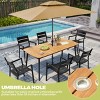 Pellebant 1.8m Patio Dining Table 4-6 People Durable WPC Tabletop Aluminum Frame Indoor/Outdoor Dining Table for Backyards Poolside Gardens - 4 of 4