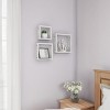 Floating Shelves - Open Cube Wall Shelf Set with Hidden Brackets, 3 Sizes to Display Décor, Photos, More- Hardware Included by Lavish Home (White) - 4 of 4