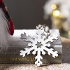 FURNIinspire Decorative Holiday Scene Props Christmas Tree Hanging Snow Ornament, Home Decor for Holiday Party Display, White, 9.8"*4.7"*0.6" - 3 of 4