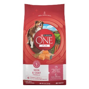 Purina ONE Plus Seafood, Fish and Salmon Flavor Skin and Coat Dry Dog Food - 1 of 4