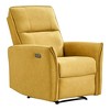 Suede Mid-Century Modern Recliner Chair, Manual Push-Button, High-Back Lounge Chair - 3 of 4