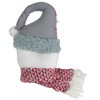 Northlight 11" Gray and Red Plush Knit Snowman Head Christmas Ornament - 4 of 4