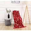 Lomsoe Christmas Reindeer Blanket Holiday Printed Flannel Throw Blanket Perfect Holiday Decor Gift for Family Friends Christmas Gift. - 3 of 4