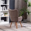 Sapphtopaz 1pc Contemporary Accent Chair Upholstered Silky Velvet Tufted Button Back Lounge Chair, Living Room Chair Cozy Armchair - 4 of 4