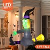 Joyfy 4FT Halloween Inflatable Outdoor Decoration, Inflatable Witch with Built-in LEDs for Halloween Trees & Parties, Yard Garden Lawn Outdoor Decor - 3 of 4