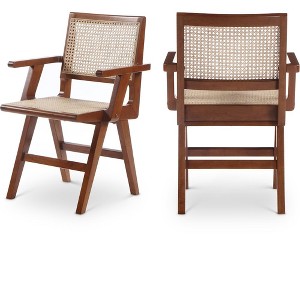 Meridian Furniture,Preston Wood Dining Arm Chair, Set of 2 - 1 of 4