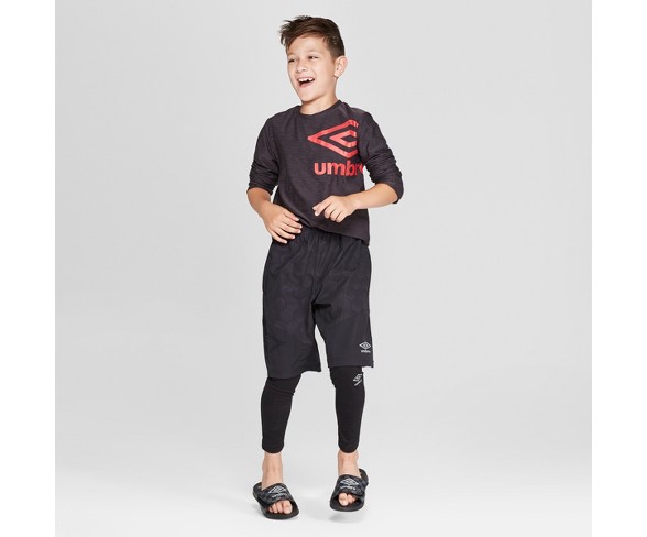 Umbro Boys' Compression Leggings - Black M