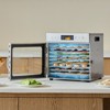 VEVOR Food Dehydrator Machine, 8 Stainless Steel Trays, 400W Electric Food Dryer with Adjustable Temperature & 24-Hour Timer, Freeze Dryer, Silver - 2 of 4