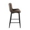 Sapphtopaz Modern Velvet Bar Stools Upholstered Counter Height Chair with Metal Legs Barstools Dining Chairs Set of 2 for Kitchen Island - 4 of 4