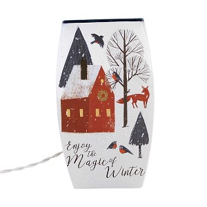 Stony Creek 7.75 In Magic Winter Med Vase Pre-Lit Electric Winter Village Novelty Sculpture Lights - 1 of 3
