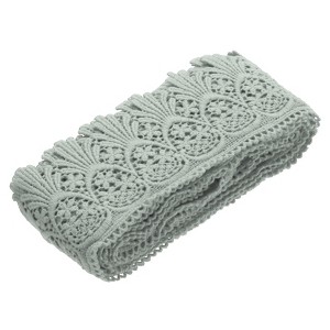 Unique Bargains Cotton Vintage Hollow Lace Decorative Ribbon Trim 4.8 Yards x 3 Inch - 1 of 3