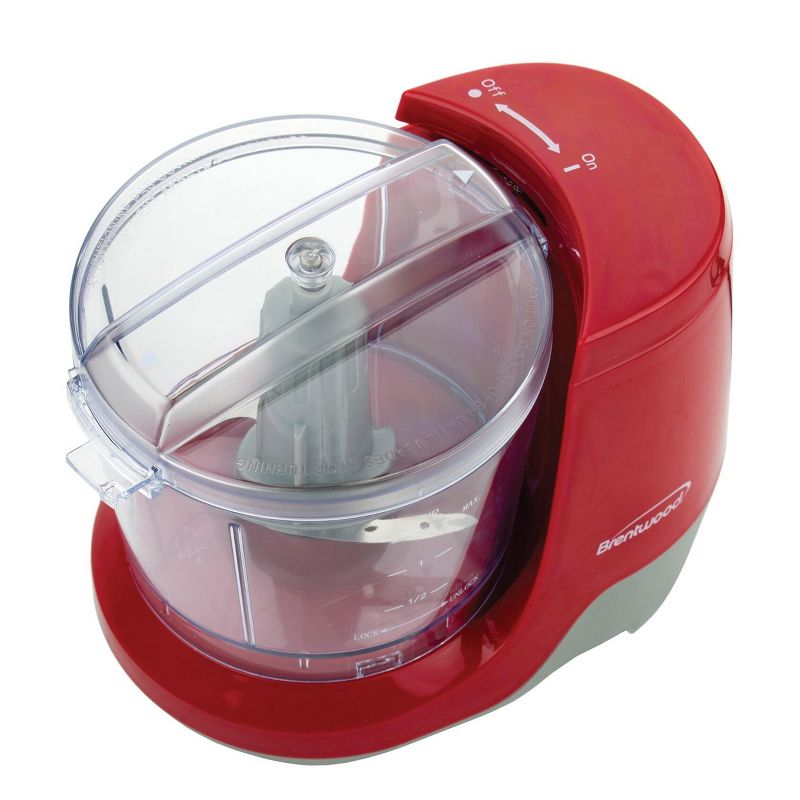 Brentwood 1.5 Cup Mini Food Chopper in Red, 3 of 5