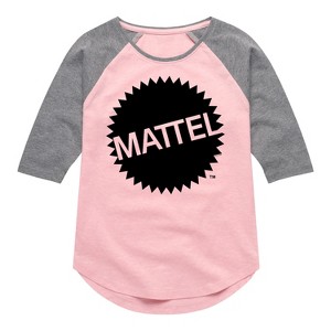 Girls' - Mattel - Mattel Original Logo Shirt Tail Raglan Graphic T-shirt - 1 of 3