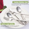 Aoibox Forged 40-Piece Stainless Steel Matte Satin Finish Flatware Set for 8, Modern Cutlery Set for Home & Restaurant, Dishwasher Safe - 4 of 4