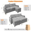 Garvee Sofa Bed- 2 in 1 Pull Out Couch Bed with Storage Space and Arms, L-Shaped Sofa Couch Bed,1 USB-A, 1 Type-C, for Living Room Black - 4 of 4