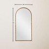 Dovelina Arched Metal Frame Gold Decorative Wall Mirror Hanging Mirror - 36"x24", - 3 of 4