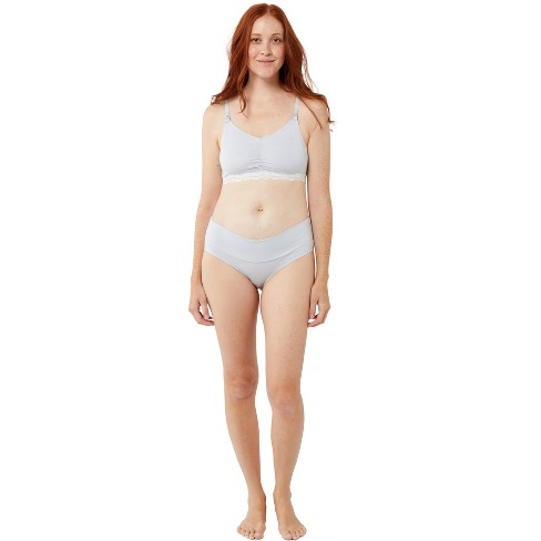 Pullover Lace Maternity and Nursing Bra Grey Dawn Large | A Pea in the Pod