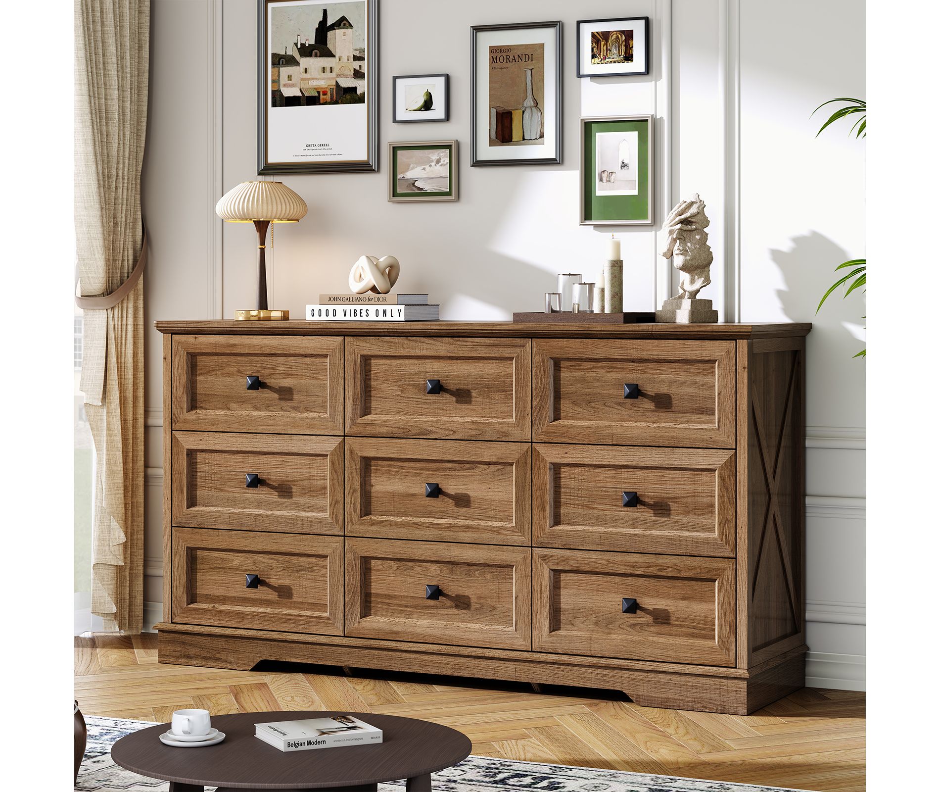 Farmhouse Wood Dresser for Bedroom