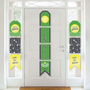 Big Dot of Happiness You Got Served - Tennis - Hanging Vertical Paper Door Banners - Baby Shower or Birthday Party Wall Decor Kit - Indoor Door Decor - 1 of 4