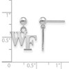 Black Bow Jewelry 14k White Gold Wake Forest Demon Deacons NCAA Dangle Earrings - 2 of 3