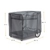 Summerset Shield Gold 2-Layer Polyester Fabric Outdoor Tea Cart Cover - 37.5x26", Charcoal Grey - 2 of 4