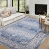 Machine Washable Area Rug Non Slip Rug Vintage Distressed Low Pile Foldable Rugs Ultra-Soft Stain Resistant Carpet for Bedroom Living Room - 2 of 4