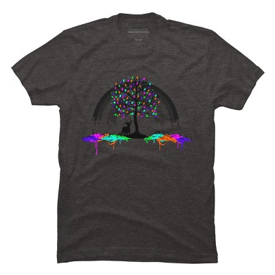 Men's Design By Humans Melting Colors Parasite By Tobiasfonseca T-Shirt
