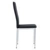 Infurnic Dining Chairs Modern Style Set of 6 Meeting Family Dining Needs, Metal Legs, Blending into Various Home Environments, Black, 15"*15"*38.6" - 4 of 4
